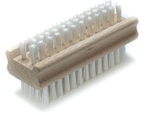 Konex Non-Slip Wooden Two-sided Hand and Nail Brush. Fingernail Brush for Nail Cleaning and Scrubbing. Heavy duty Stiff Nail Brush for Travel. Mechanic hand scrub brush with molded grip.