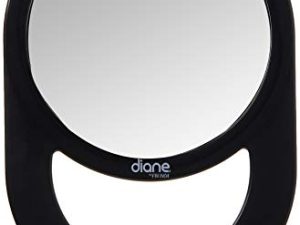 Round Handheld Salon Mirror Black
