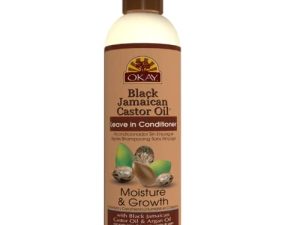 OKAY Black Jamaican Castor Oil Moisture Growth Leave In Conditioner Helps Moisturize&Regrow Strong Healthy Hair Sulfate