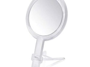Gotofine Double Sided 1x - 7X Magnification Hand Held Makeup Mirror with Adjustable Stand