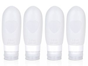Oursunshine Silicone Travel Bottles for Toiletries: Leakproof Refillable Traveling Size Liquid Containers for Shampoo