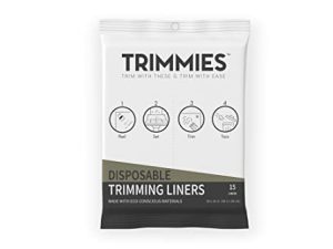 TRIMMIES - Disposable Beard Hair Catcher Liners for Trimming | 15 Single-Use Capes per Pack | Oxo-Biodegradable & Plant-Based Materials