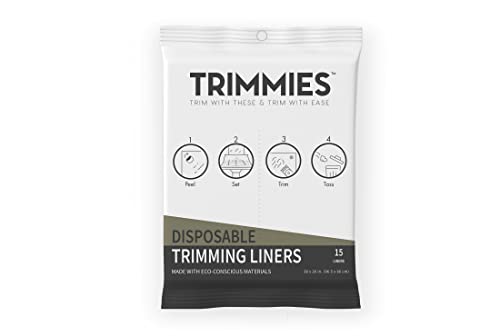 TRIMMIES - Disposable Beard Hair Catcher Liners for Trimming | 15 Single-Use Capes per Pack | Oxo-Biodegradable & Plant-Based Materials TRIMMIES - Disposable Beard Hair Catcher Liners for Trimming | 15 Single-Use Capes per Pack | Oxo-Biodegradable & Plant-Based Materials