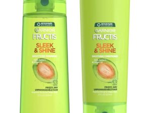 Garnier Fructis Sleek & Shine 22 fl. oz. - 1 Shampoo + 1 Conditioner (Family Size) (Packaging May Vary)