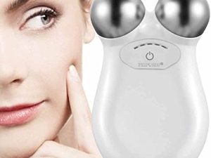 USB Mini microcurrent face lift Skin Tightening Rejuvenation Spa For facial wrinkle remover toning device Beauty Massage machine (Angel white)