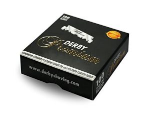 DERBY Barber Razor Cutting Premium Single Edge Blade 100 Count