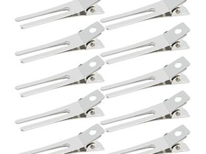 50pcs Hairdressing Double Prong Curl Clips