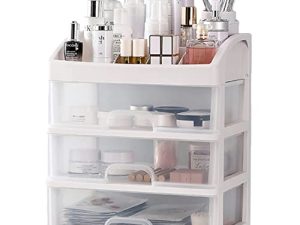 PTBSZCWY Makeup Organizer with 3 Drawers
