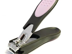 Nail Clipper with Comfort Grip Nail Catcher - Chrome Plated Toenails Clippers Nail Cutter Catches Clippings Sharp Sturdy Trimmer Stainless Steel for Men and Women