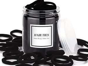 iFwevs 50PCS Black Hair Ties