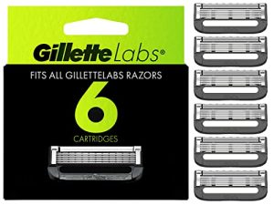 Gillette Mens Razor Blade Refills with Exfoliating Bar by GilletteLabs
