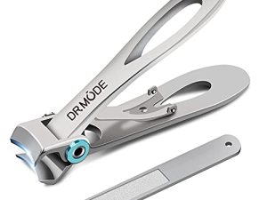 Nail Clippers for Thick Nails - DR. MODE 15mm Wide Jaw Opening Extra Large Toenail Clippers Cutter with Nail File for Thick Nails