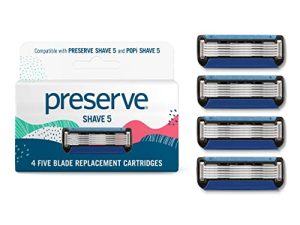 Preserve Five Blade Replacement Cartridges for Shave 5 Recycled Razor