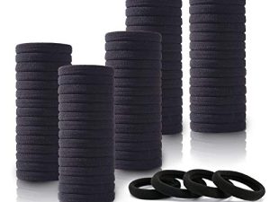 100PCS Black Hair Ties for Women Girls