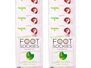 SpaLife Invigorating Spearmint & Tea Tree Oil Foot Sockies (8 Ct)