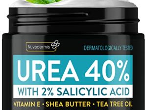 Urea Cream 40 Percent for Feet - 40% Urea Foot Repair Lotion - Maximum Strength For Dry Cracked Heels - 2% Salicylic Acid