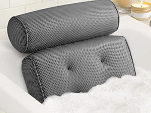 LuxStep Bath Pillow Bathtub Pillow with 6 Non-Slip Suction Cups