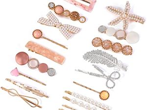 Parcce 20 Pieces Pearl Hair Clips Set