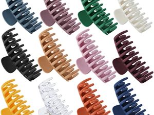 12 Pack Hair Clips for Woman Thick Hair 4in