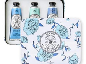 La Chatelaine 20% Shea Butter Hand Cream Trio Tin Gift Set (Amber Cashmere