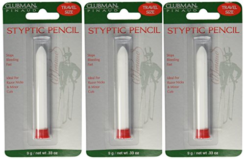 Clubman Pinaud Styptic Pencil Travel Size .33 oz (Pack of 3) Clubman Pinaud Styptic Pencil Travel Size .33 oz (Pack of 3)