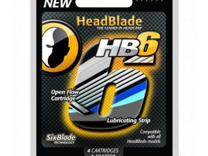 HeadBlade HB6 Refill Blades - 6 Stainless Steel Blades for No Tugging or Pulling