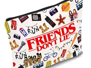 Funny Strangeness Merchandise Zipper Pouch Travel Bag Toiletry Bag Gifts for Women Teen Girl Friends Birthday Friends Don't Lie Gear Cosmetic Makeup Bag