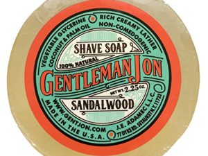 Gentleman Jon Sandalwood Shave Soap; Glycerine 2.25oz