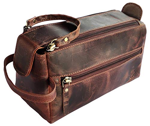 Rustic Town Buffalo Leather Toiletry Bag : Vintage Travel Shaving & Dopp Kit : for Toiletries Rustic Town Buffalo Leather Toiletry Bag : Vintage Travel Shaving & Dopp Kit : for Toiletries