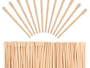 500 Pieces Brow Wax Sticks Small Wax Spatulas Applicator Wood Craft Sticks for Hair Removal Eyebrow Lip