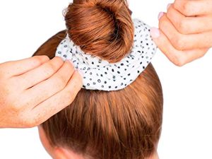 Kitsch Ultra Soft Microfiber Hair Towel Scrunchies for Frizz Free | Heatless Hair Drying | Towel Scrunchies | Large Thick Ponytail Holder | Holiday Gift Microfiber Scrunchies | 2 Pack (Micro Dot)