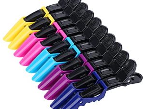 Hair Clips for Women by HH&LL – Wide Teeth & Double-Hinged Design – Alligator Styling Sectioning Clips of Professional Hair Salon Quality - 10Pack (Mixing)