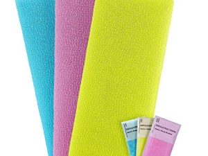 Exfoliating Washcloth Towel Japanese Washcloth Nylon Bath Wash Towel Korean Exfoliating Towel Body Beauty Washcloth Sponge Loofah Exfoliating Body Scrub Back Scrubber For Shower Cloth 3 Pack By ARCH&M