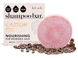 Kitsch Hair Growth Castor Oil Shampoo Bar | Eco-friendly | Shampoo Hydrates & Moisturizes Dull and Dry Hair | All-Natural Chemical-free Daily Shampoo Softens & Strengthens | Holiday Gift