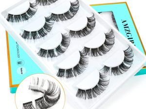 Lash Clusters Russian Strip Cluster Lashes At Home 5 Pairs Wispy Lashes That Look Like Extensions Diy Eyelashes Extension Fluffy Eyelash Clusters Soft Band (Natural